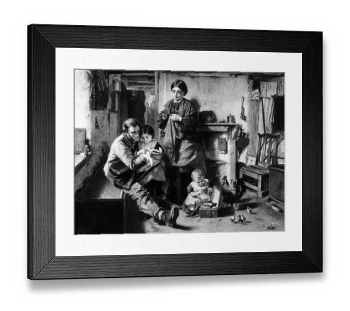 Framed Print : Family Scene Framed Print : Family Scene