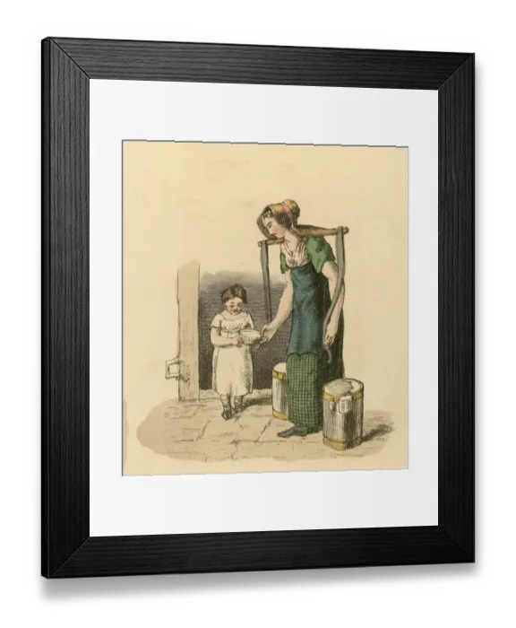 Framed Print : A Milk Girl Framed Print : A Milk Girl