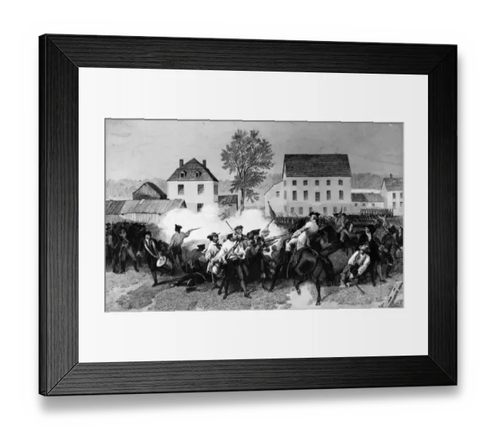 Framed Print : Lexington. 19th April 1773: Hand to hand fighting in the Battle of Lexington Framed Print : Lexington. 19th April 1773: Hand to hand fighting in the Battle of Lexington