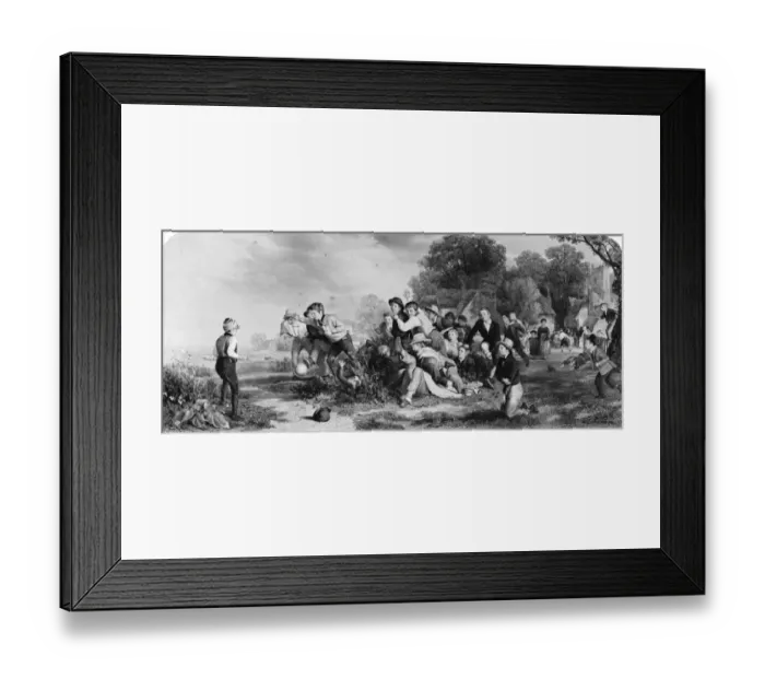 Framed Print : No Rules. A group of boys playing an old-fashioned version of football Framed Print : No Rules. A group of boys playing an old-fashioned version of football