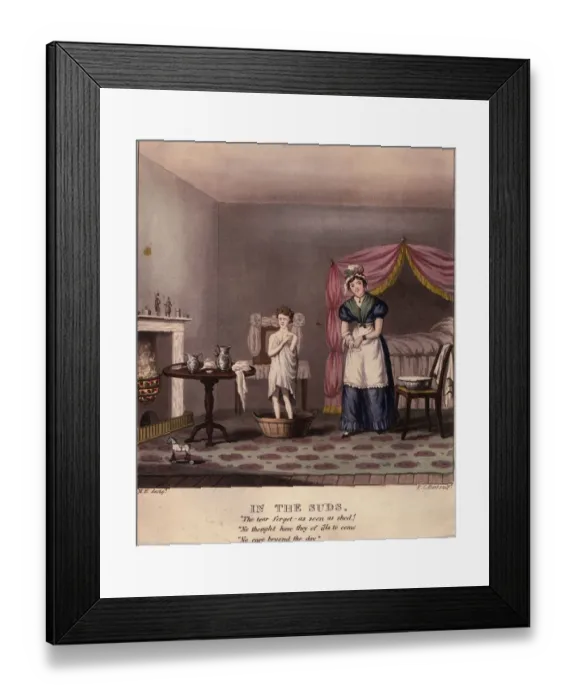 Framed Print : In The Suds