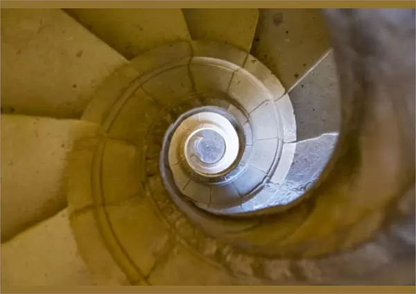 Spiral staircase of Joao de Castilhos great cloister, Tomar, Portugal