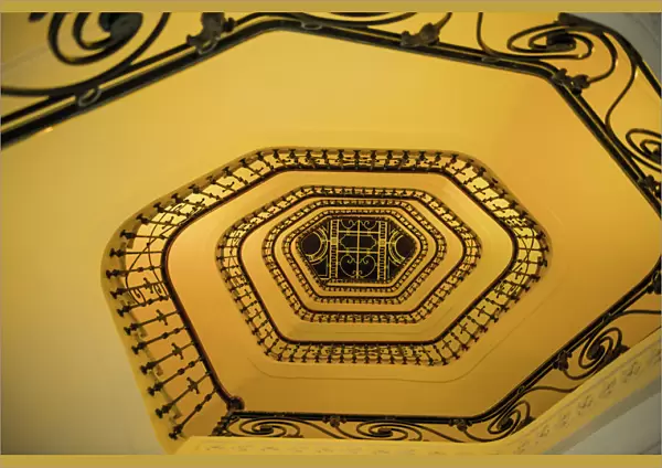 Low Angle View Of Spiral Staircase