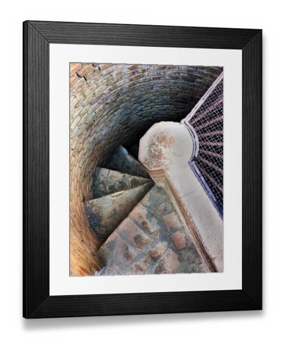 Framed Print : Ancient spiral staircase Framed Print : Ancient spiral staircase