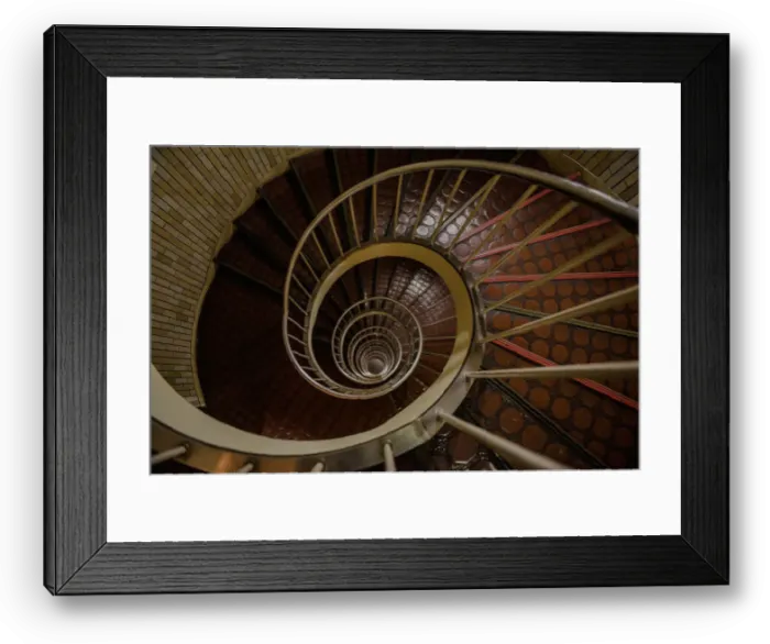 Framed Print : Red spiral staircase Framed Print : Red spiral staircase