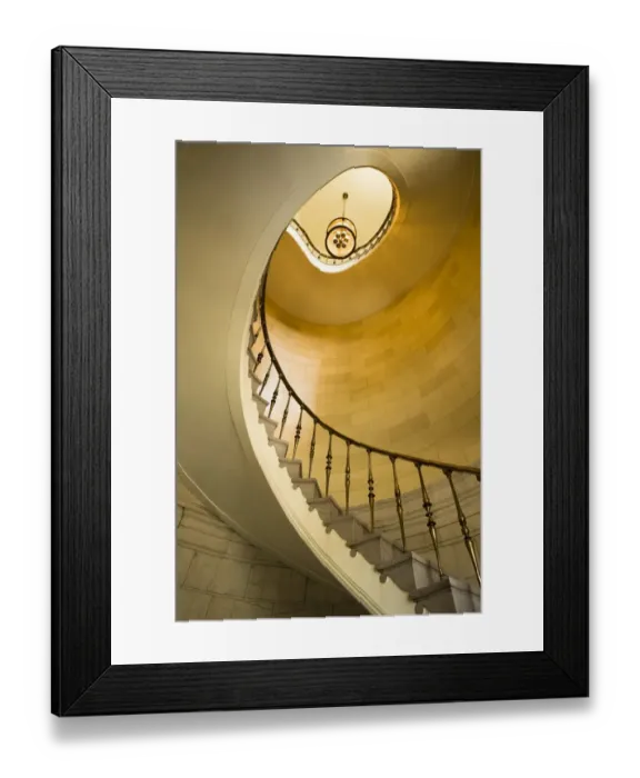 Framed Print : Winnipeg, Manitoba, Canada; winding staircase Framed Print : Winnipeg, Manitoba, Canada; winding staircase
