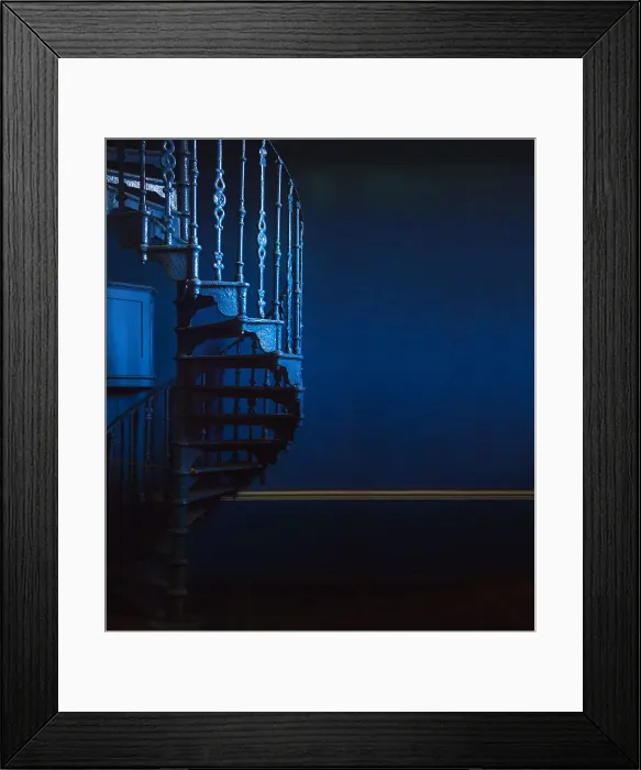 Framed Print : Blue Stairway Framed Print : Blue Stairway