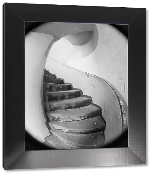 Spiral stair taken with fish-eye lens