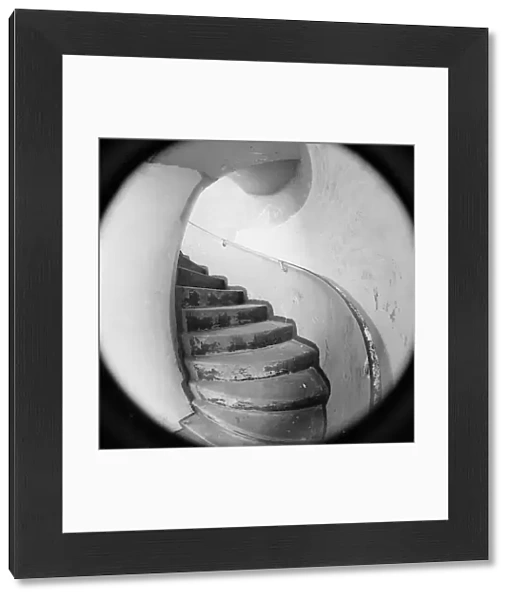 Spiral stair taken with fish-eye lens