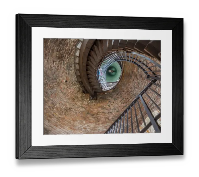 Framed Print : Spiral staircase in tower Framed Print : Spiral staircase in tower