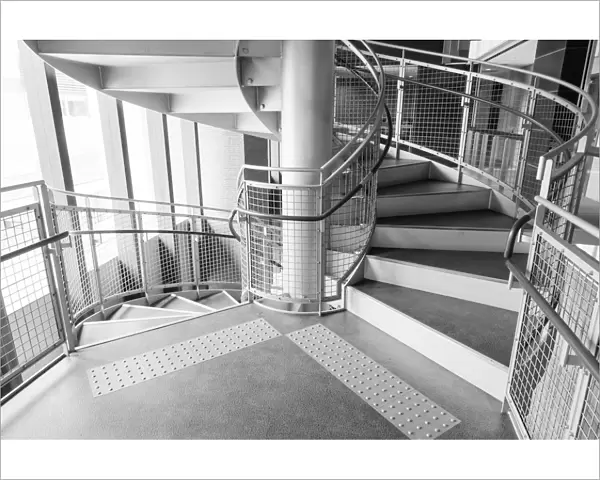 Stairs. Abstract modern building of stairs in black and white