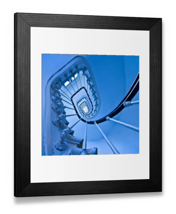 Framed Print : Blue staircase Framed Print : Blue staircase