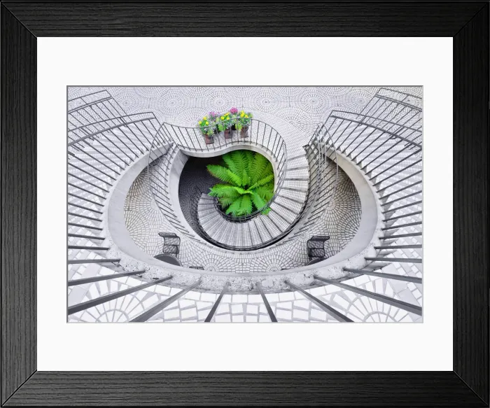 Framed Print : Spiral staircase Framed Print : Spiral staircase