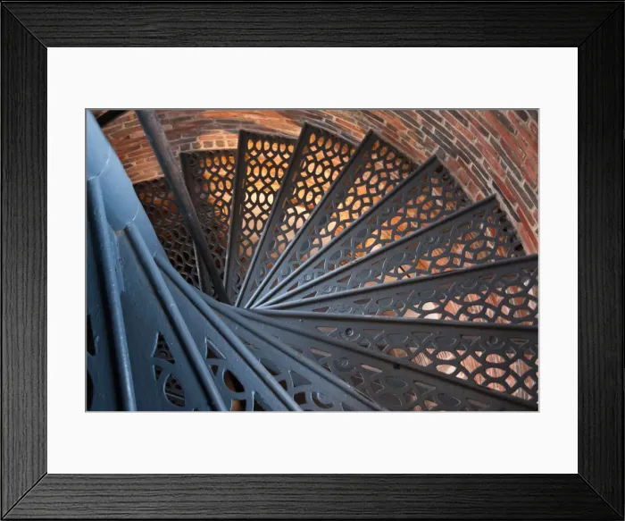 Framed Print : Steps of Pemaquid lighthouse Framed Print : Steps of Pemaquid lighthouse