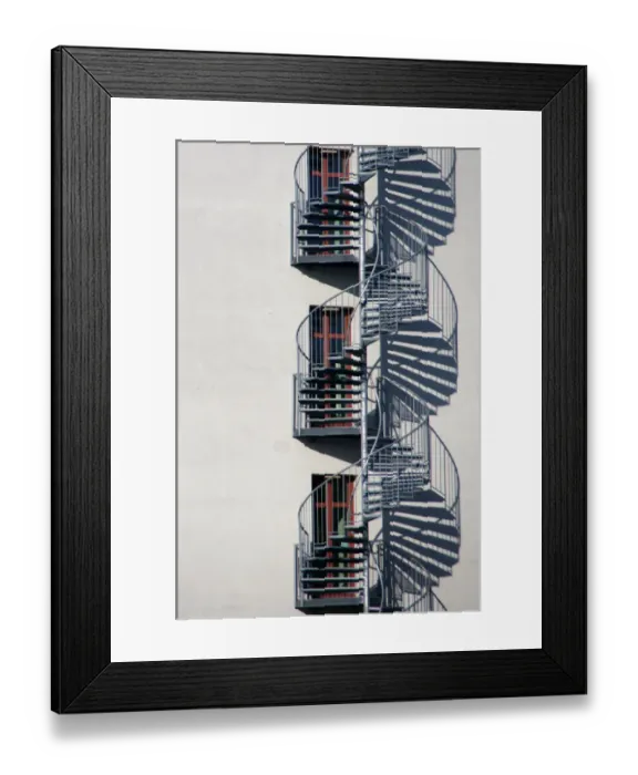 Framed Print : Triple helix stairs Framed Print : Triple helix stairs