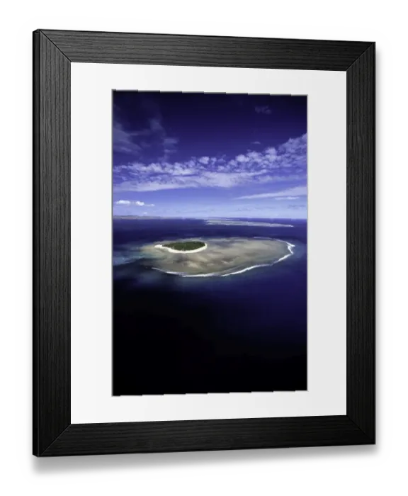 Framed Print : Aerial view of Tavarua island Framed Print : Aerial view of Tavarua island