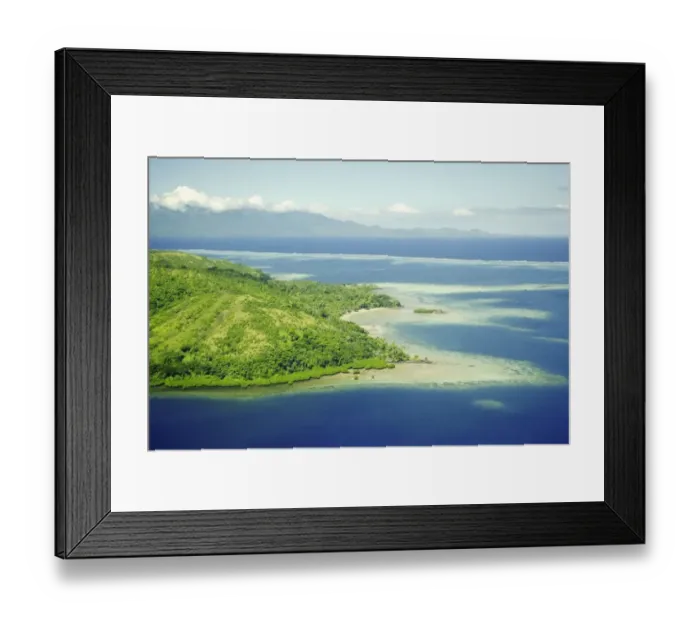 Framed Print : Coast, Color Image, Day, Fiji, Generic Location, High Angle View, Horizontal Framed Print : Coast, Color Image, Day, Fiji, Generic Location, High Angle View, Horizontal