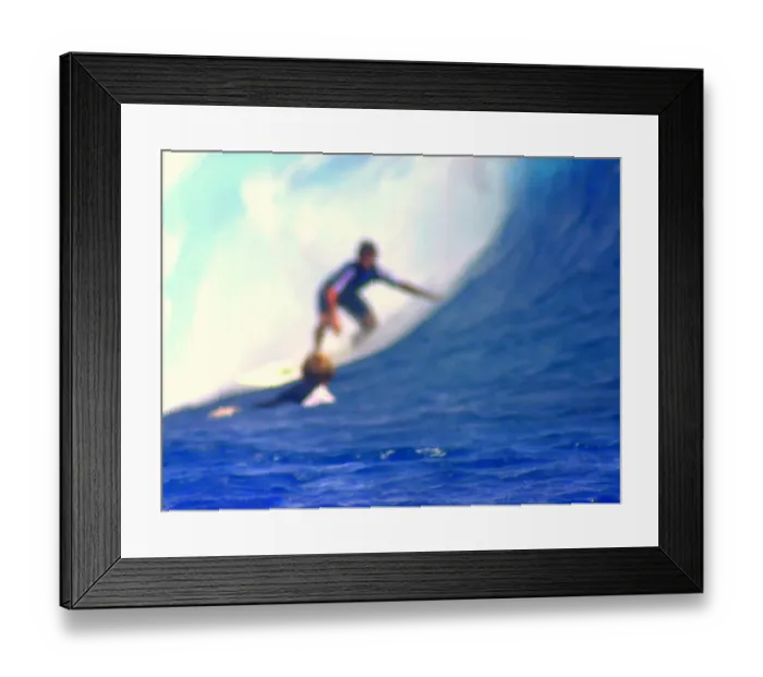Framed Print : Fuzzy Surfer Framed Print : Fuzzy Surfer