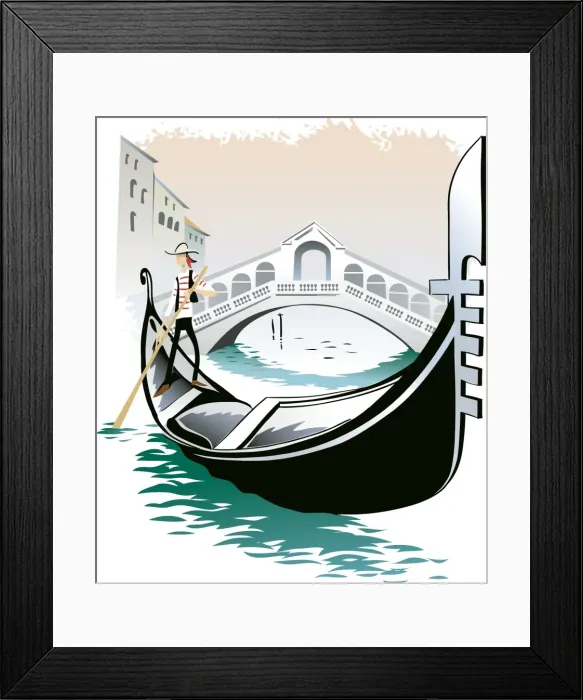 Framed Print : Venice gondolieri Framed Print : Venice gondolieri