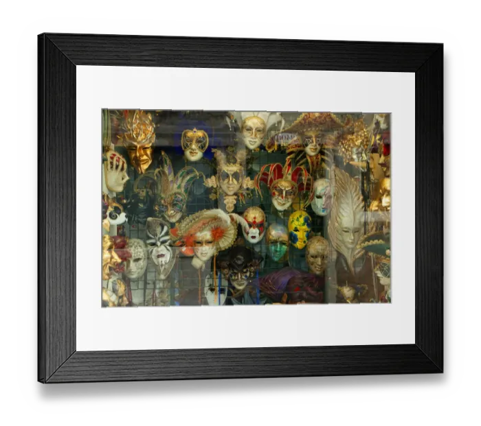 Framed Print : collage, color image, concept, costume, decorative, disguise, display, face, festive Framed Print : collage, color image, concept, costume, decorative, disguise, display, face, festive