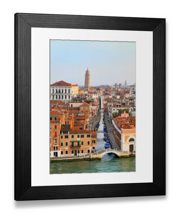 Framed Print : Venice from above, with leaning tower Framed Print : Venice from above, with leaning tower