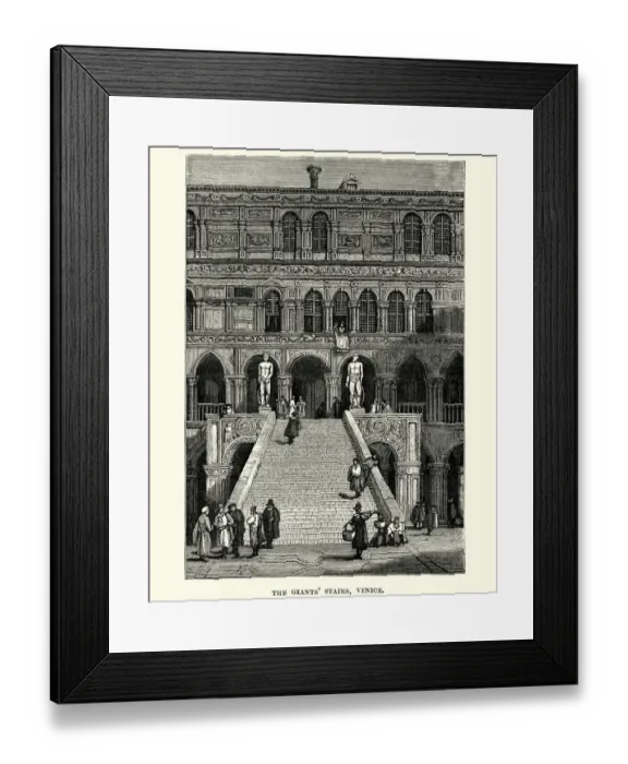 Framed Print : Giants Staircase of the Doges Palace in Venice, 19th Century Framed Print : Giants Staircase of the Doges Palace in Venice, 19th Century