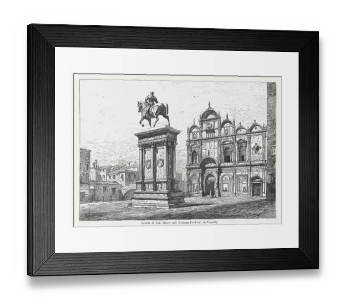 Framed Print : Scuola Grande di San Marco and Colleoni-Monument, Venice, Italy