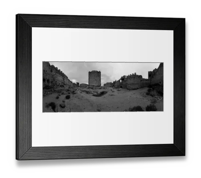 Framed Print : Castillo Almonacid - abandoned historic fortress (Castell) in Spain, near Almonacid  /  Toledo province