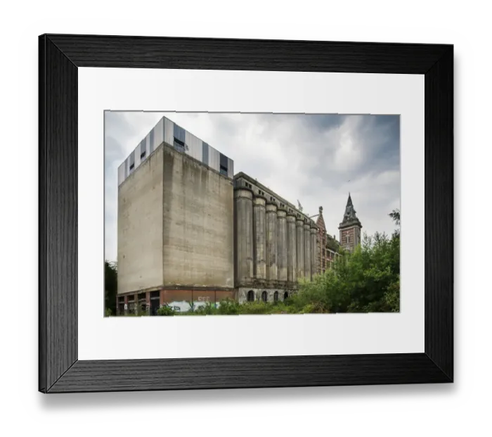 Framed Print : disused flourmill in north of France Framed Print : disused flourmill in north of France