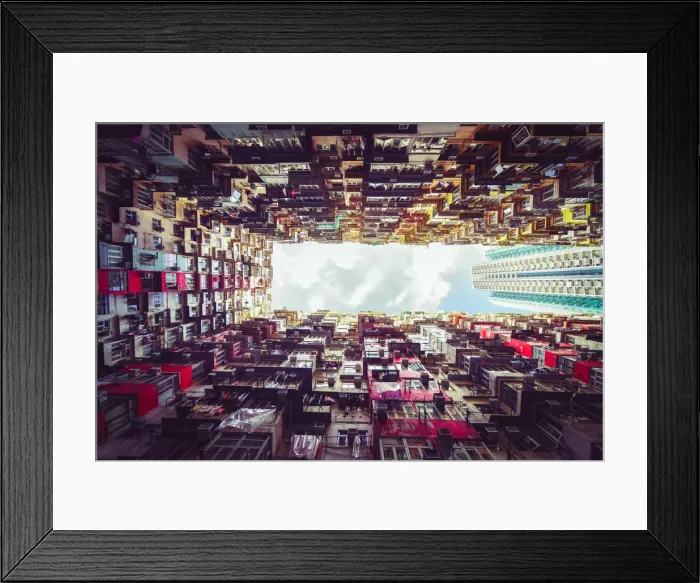 Framed Print : Residential old apartment in hong kong Framed Print : Residential old apartment in hong kong