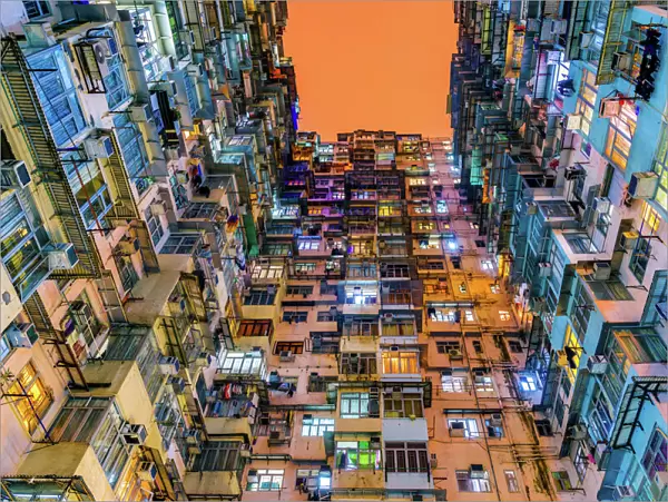 Old apartment buildings in Hong Kong