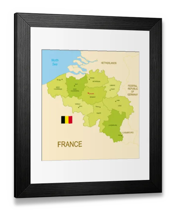 Framed Print : Belgium. http: / / dikobraz.org / map_2.jpg Framed Print : Belgium. http: / / dikobraz.org / map_2.jpg