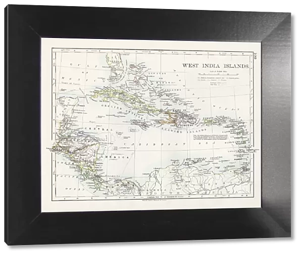 West indies map 1897