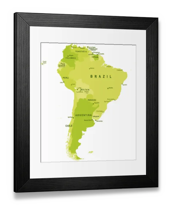 Framed Print : South America Framed Print : South America