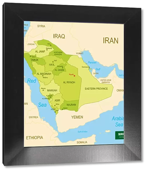 Detailed map of Saudi Arabia