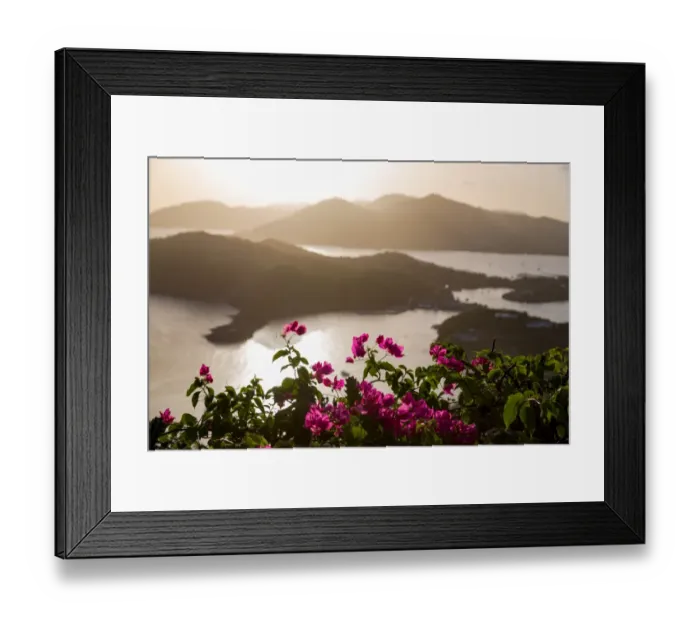 Framed Print : English Harbour from Shirley Heights Framed Print : English Harbour from Shirley Heights