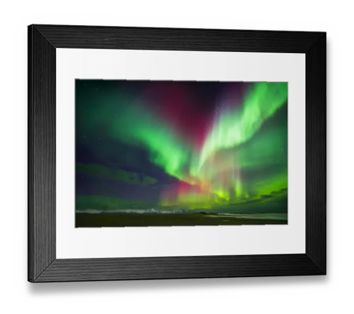 Framed Print : Aurora Borealis or Northern Lights, Iceland