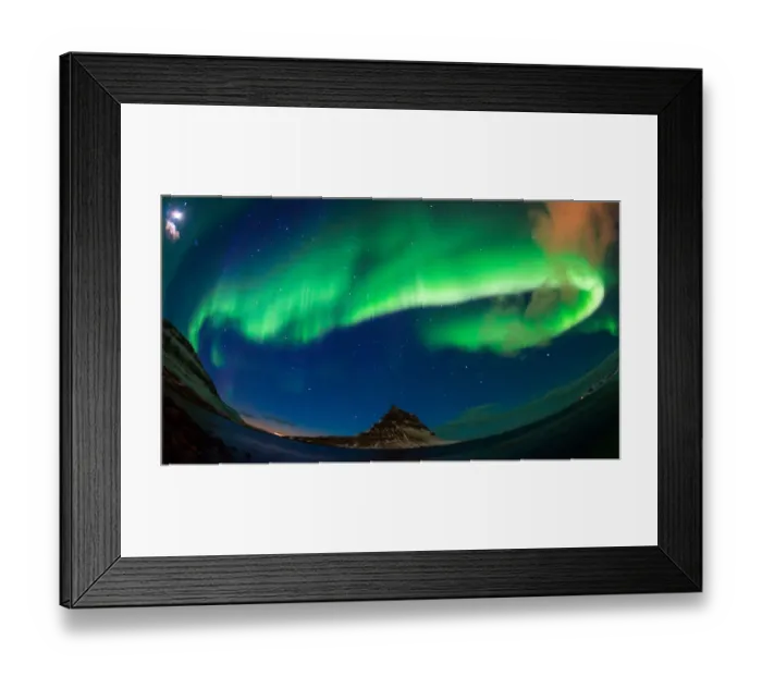 Framed Print : Kirkjufell and Big band Aurora Framed Print : Kirkjufell and Big band Aurora