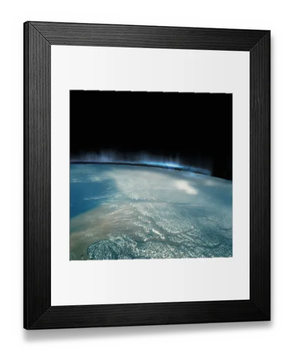 Framed Print : Digital Illustration of Aurora Borealis from Space Framed Print : Digital Illustration of Aurora Borealis from Space