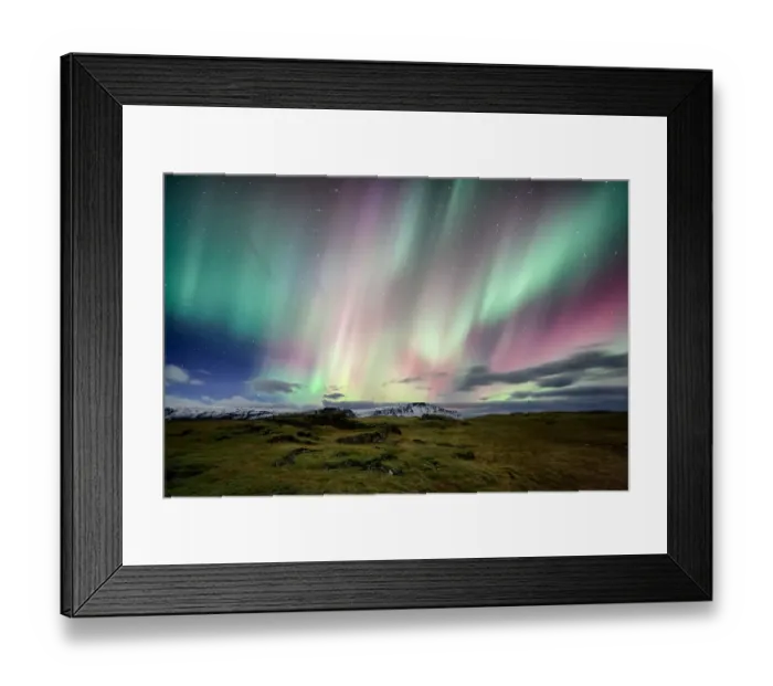 Framed Print : Aurora borealis (northern lights) in Iceland Framed Print : Aurora borealis (northern lights) in Iceland