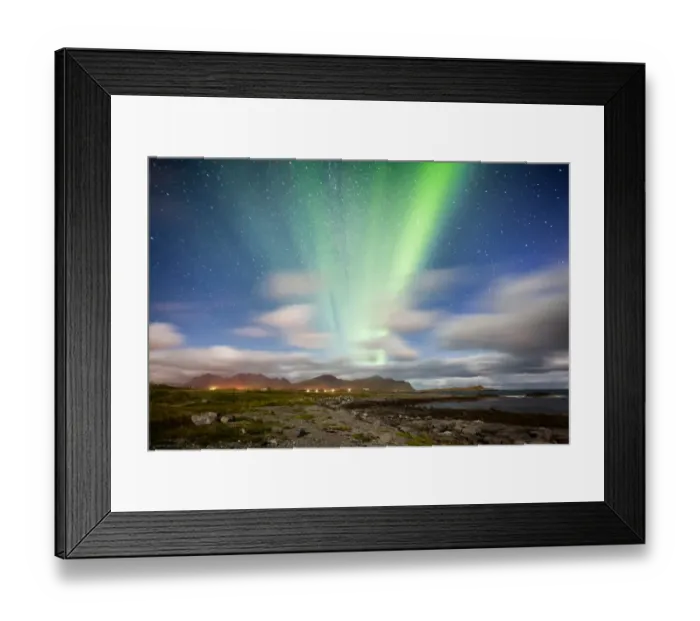 Framed Print : Northern Lights over Lofoten beautiful landscape Framed Print : Northern Lights over Lofoten beautiful landscape