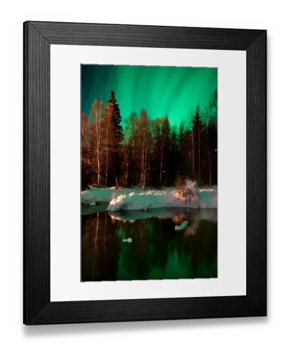 Framed Print : Reflecting on dream - Alaskan Northern lights Framed Print : Reflecting on dream - Alaskan Northern lights