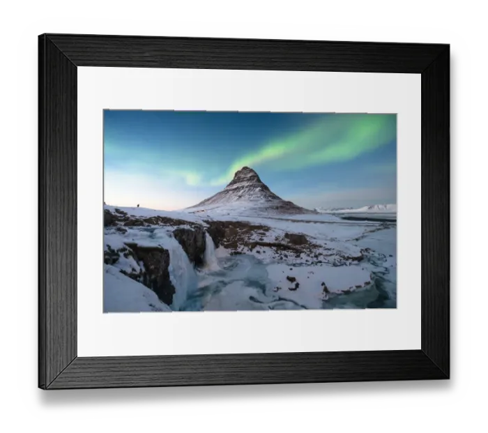 Framed Print : Kirkjufell mountain iceland winter 2017