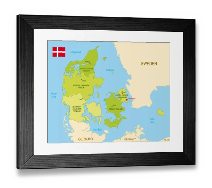 Framed Print : Denmark. http: / / dikobraz.org / map_2.jpg Framed Print : Denmark. http: / / dikobraz.org / map_2.jpg
