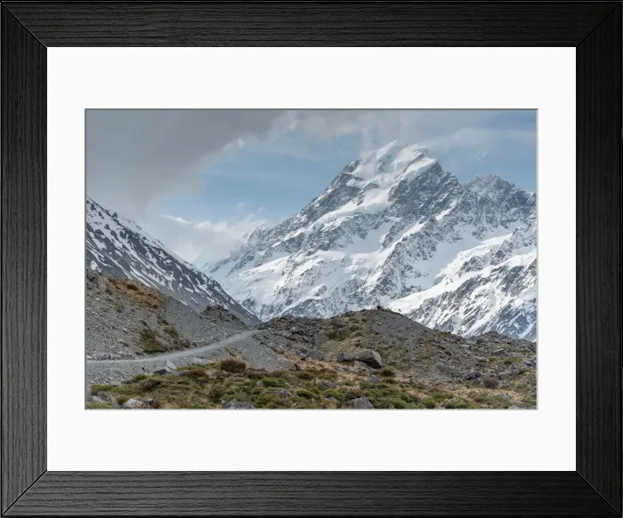 Framed Print : Mount Cook and Hooker valley walking track, South island, New Zealand Framed Print : Mount Cook and Hooker valley walking track, South island, New Zealand