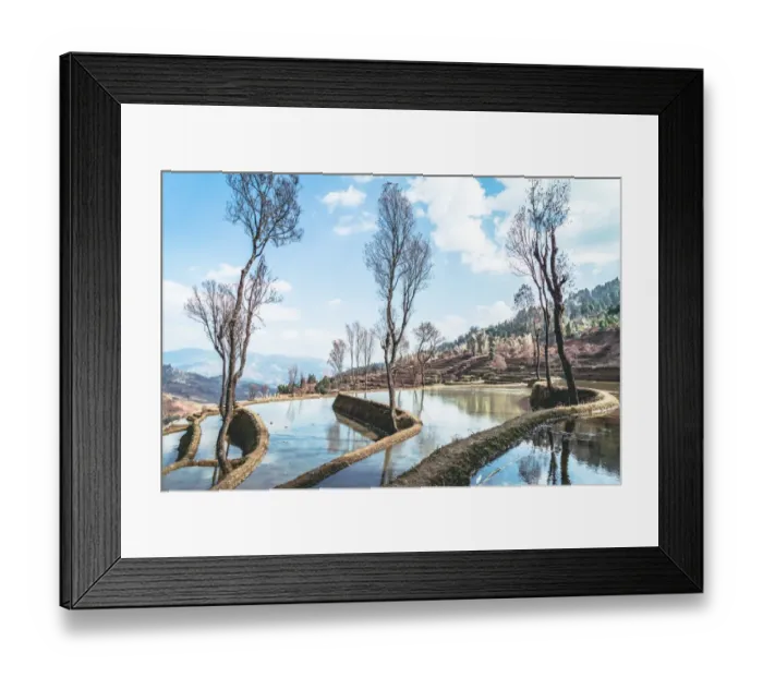 Framed Print : Honghe Hani Rice terraces Landscape Framed Print : Honghe Hani Rice terraces Landscape
