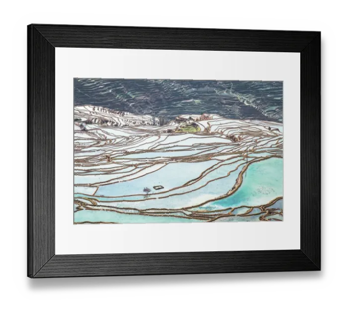 Framed Print : Honghe Landscape