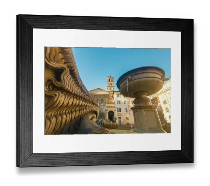 Framed Print : Basilica di Santa Maria in Trastevere, Rome Italy
