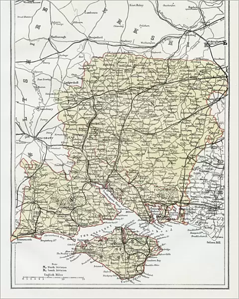 Map of Hampshire 1883