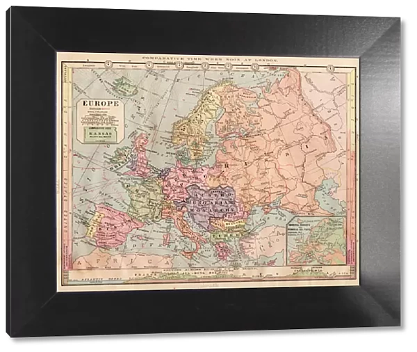 Europe map 1886